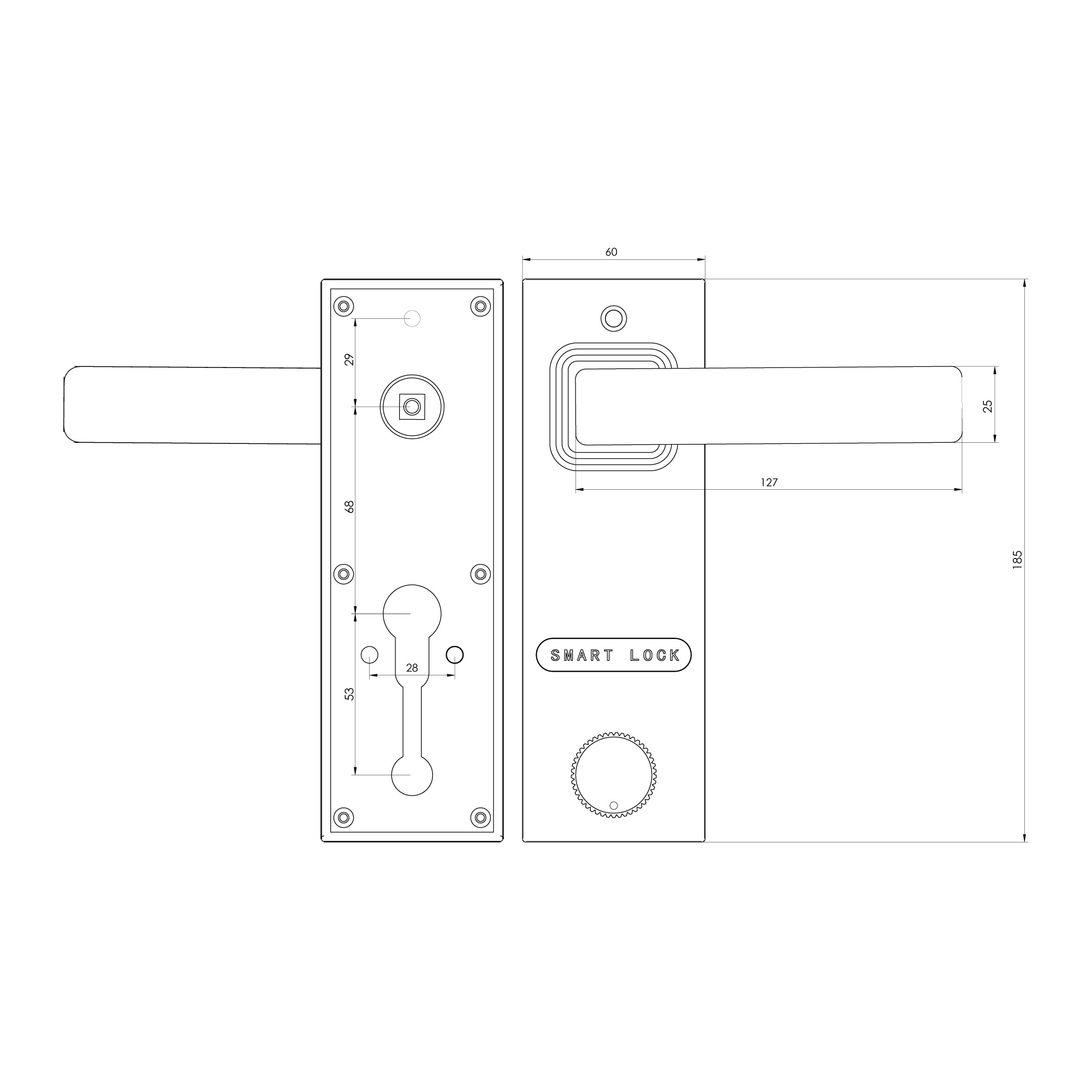 Электронный замок Sanyo D600 Usmart Go DM70 с WiFi, с видеодомофоном, черный