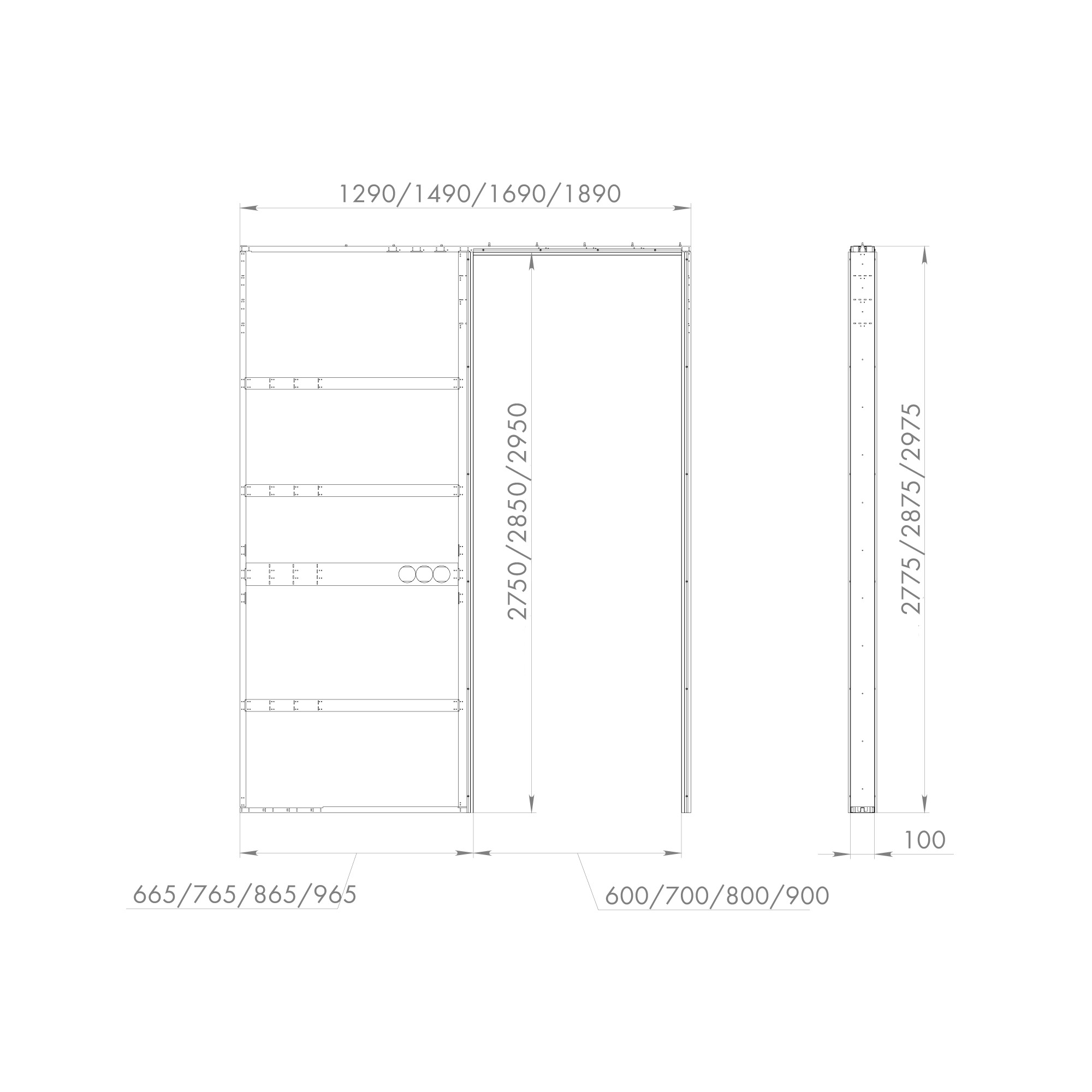 Пенал для скрытой раздвижной системы SLD.Comfort-PENAL caseta  900/2900