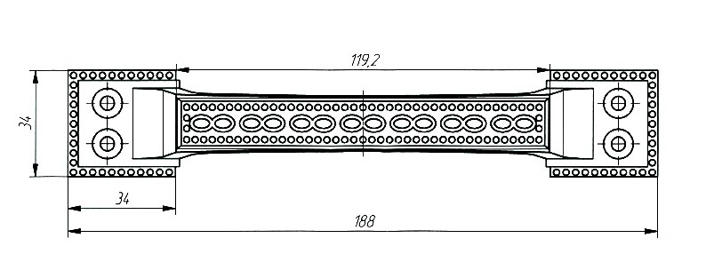 Ручка-скоба РС-2 (серебро)