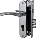 Замок цилиндровый с в комплекте с ручкой LOCKSET.1511W/B (SET F1511W/B) CP хром