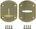 Декоративная накладка ESC021-AB-7 (МАТОВАЯ БРОНЗА) на сув. замок со шторкой (2 шт) 