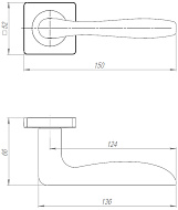 Ручка раздельная K.JK51.IND VOLTA SN/CP-3 мат.никель/хром (белая коробка)