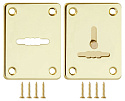 Декоративная накладка ESC081/082-GP-2 (ЗОЛОТО) на сув. замок сталь (1пара)
