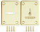 Декоративная накладка ESC081/082-GP-2 (ЗОЛОТО) на сув. замок сталь (1пара)