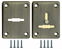 Декоративная накладка ESC081/082-ABG-6 (БРОНЗА) на сув. замок сталь (1 пара)