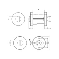 Ручка поворотная BK6.R.DSS304-02 INOX 304 (с индикатором) 