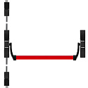 Ручка-штанга нажимная AP.1700C push-bar (ANTI-PANIC 1700С) с тягами для двухстворчатых дверей Ручка-штанга нажимная AP.1700C push-bar (ANTI-PANIC 1700С) с тягами для двухстворчатых дверей
