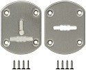 Декоративная накладка ESC021-SN-3 (МАТ НИКЕЛЬ) на сув. замок со шторкой (2 шт) 