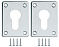 Накладка на цилиндр ESC.C+C/K.set (ESC083) CP хром (2шт.)