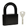 Замок навесной PL-WEATHER-1560 Black 4 fin key ( PL-15-60) диск. /блистер