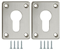 Декоративная накладка ESC083-SN-3 (МАТ НИКЕЛЬ) на цилиндр сталь (2 шт.)